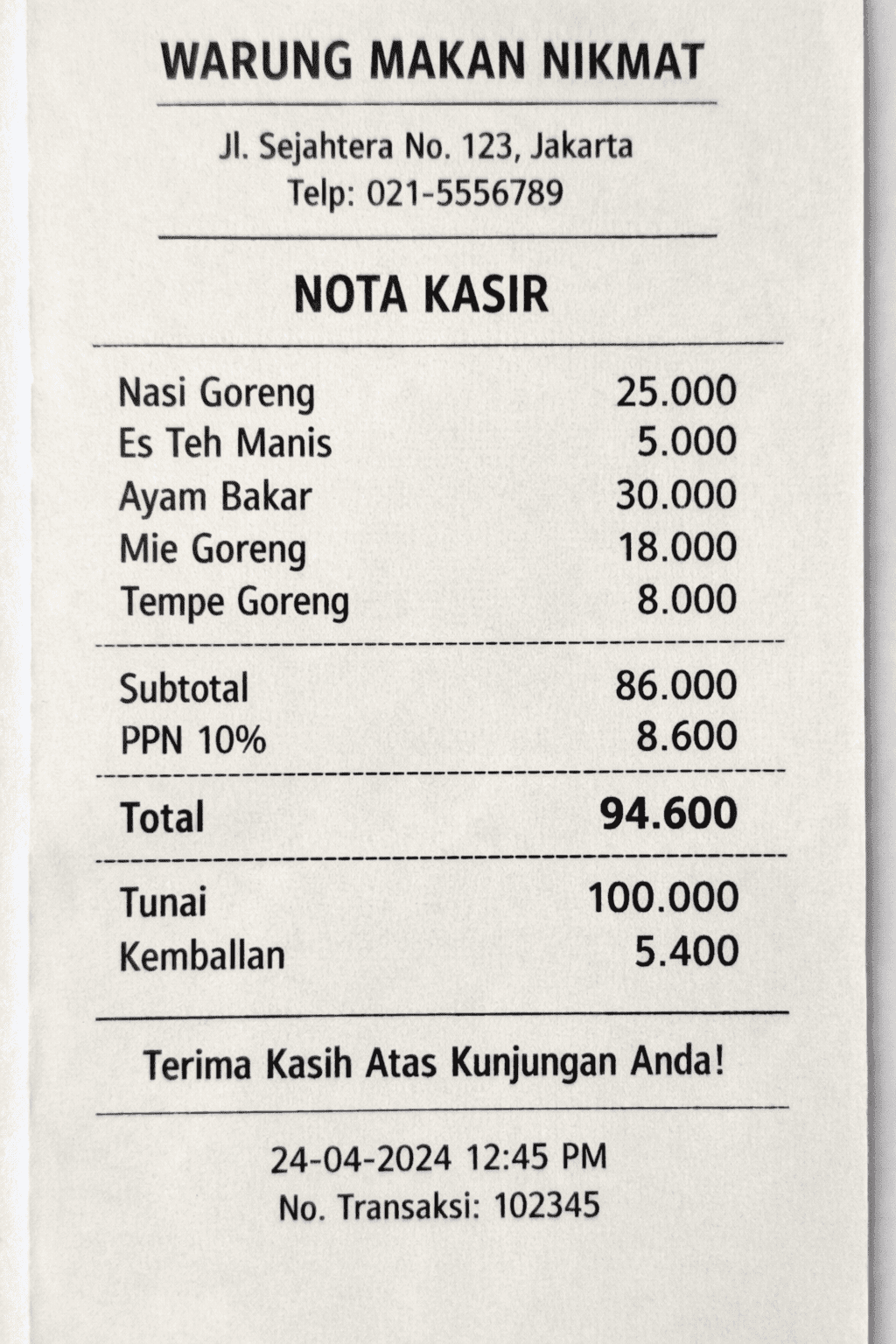 Receipt Illustration